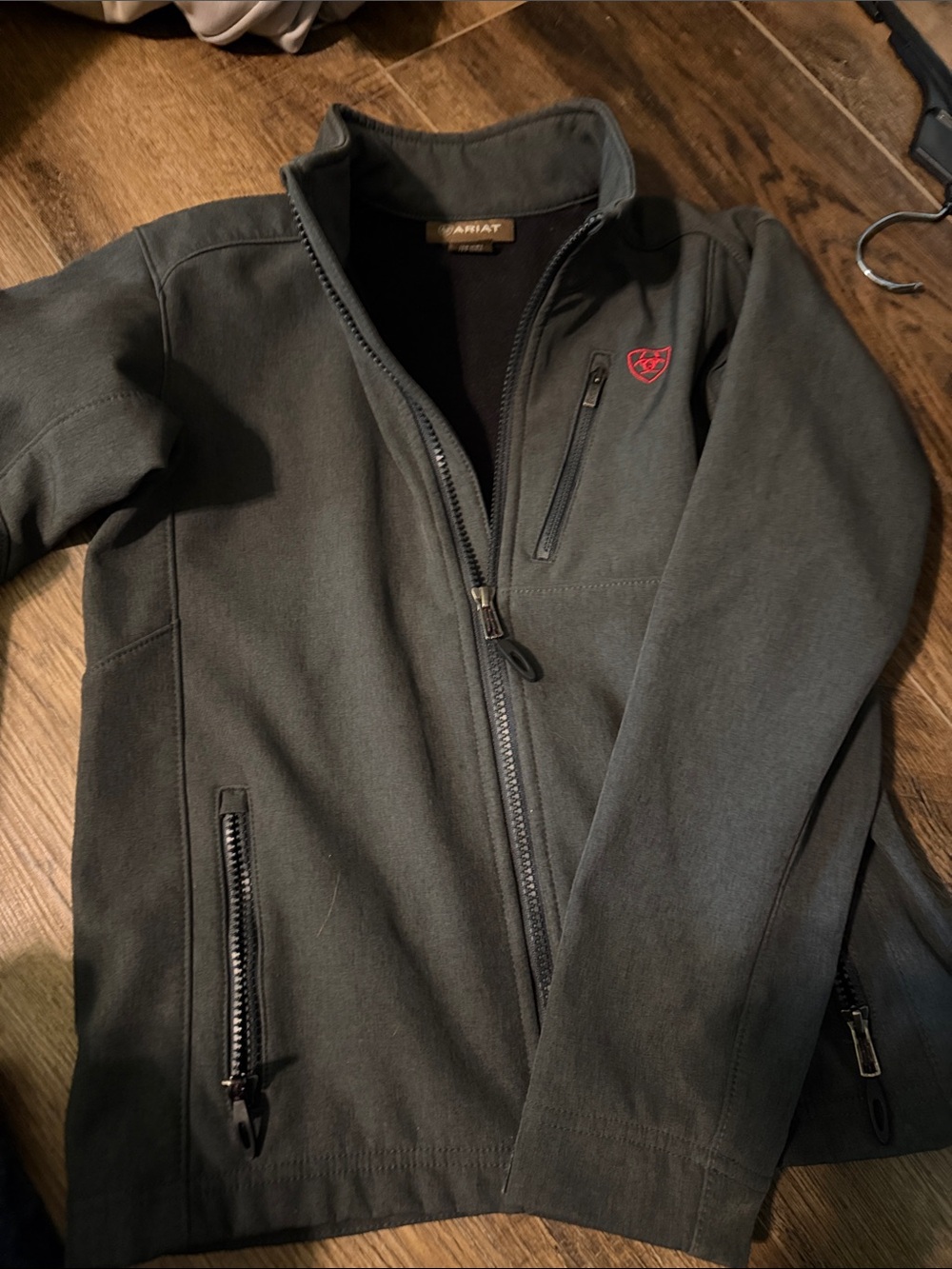 Ariat Charcoal Jacket with American Logo sleeve